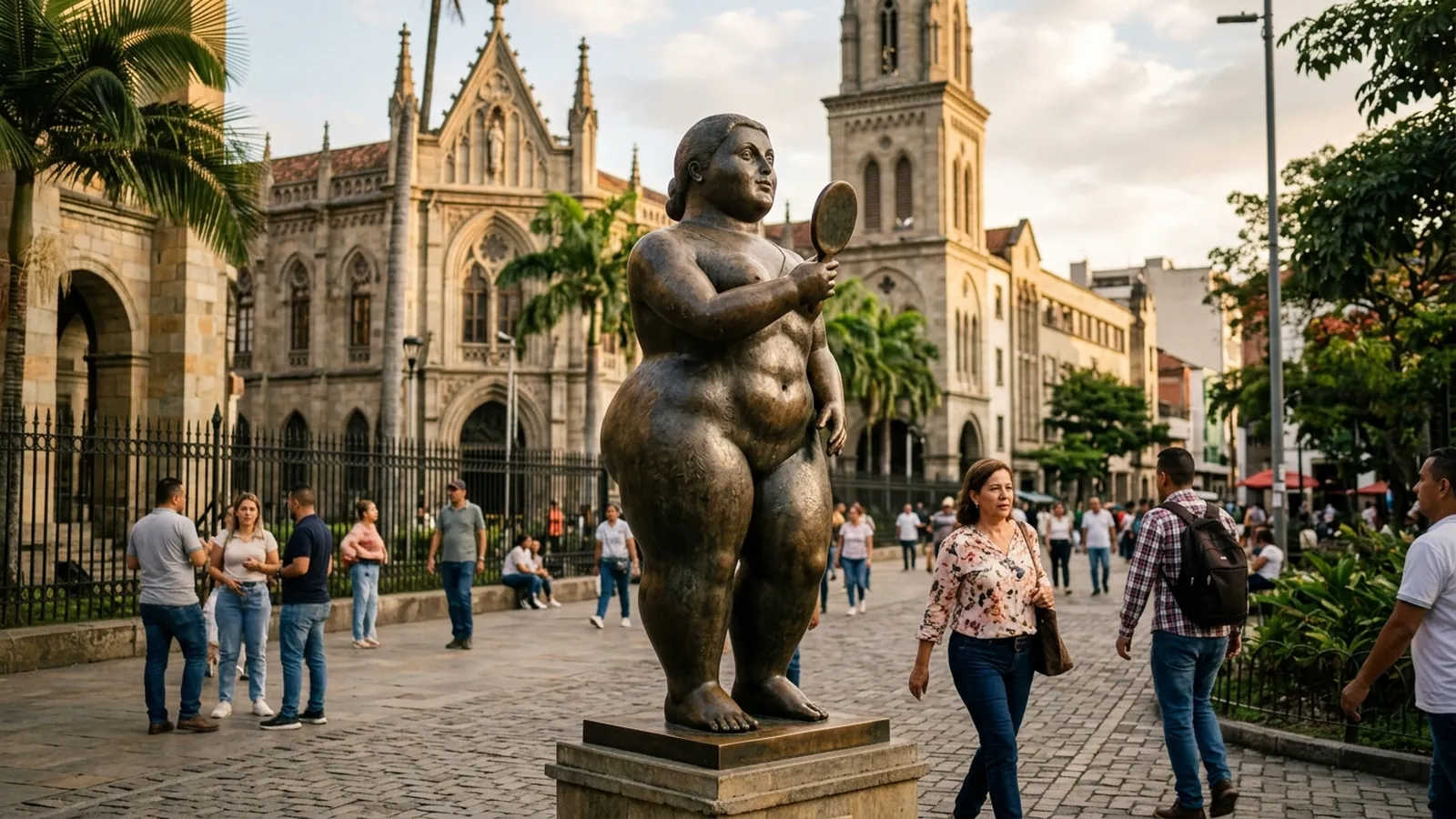 Bronze sculpture in Plaza Botero, Medellín