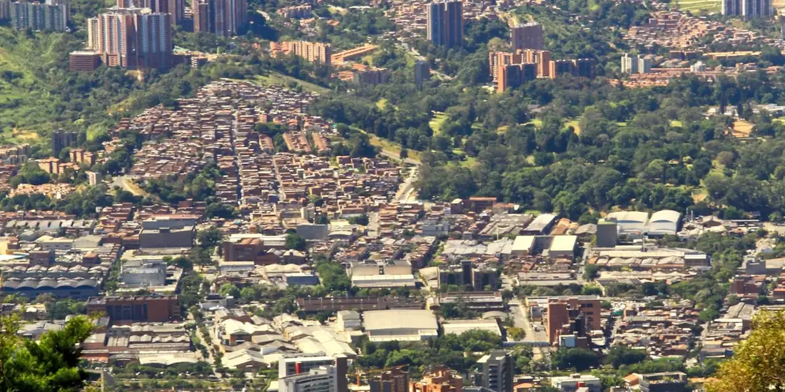 Medellín skyline in the Aburrá Valley